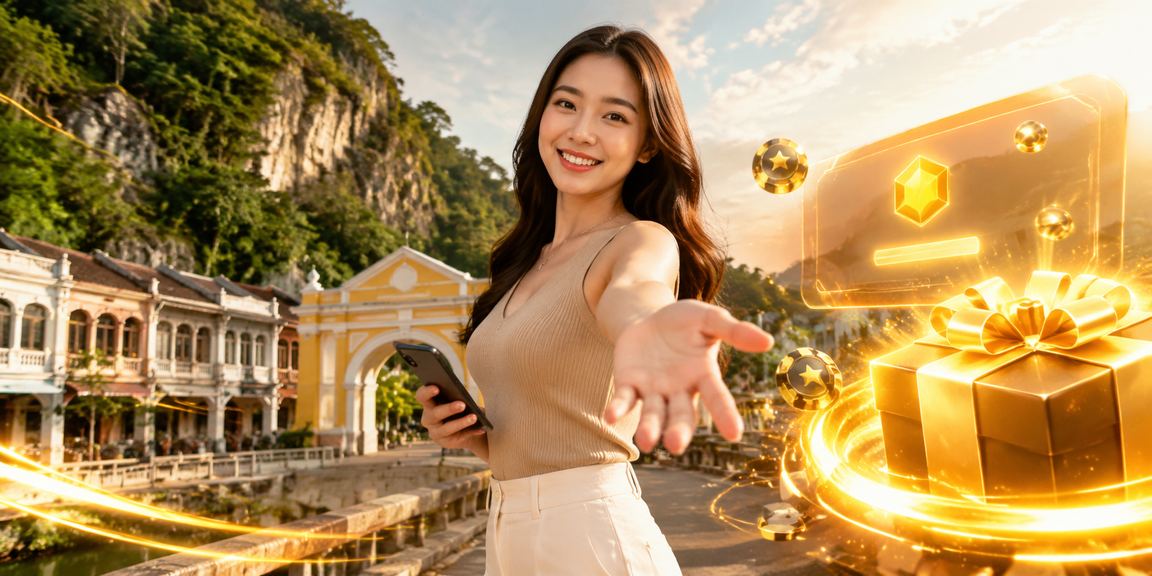 Suasana kasino malam di Ipoh dengan lampu berwarna dan meja permainan
